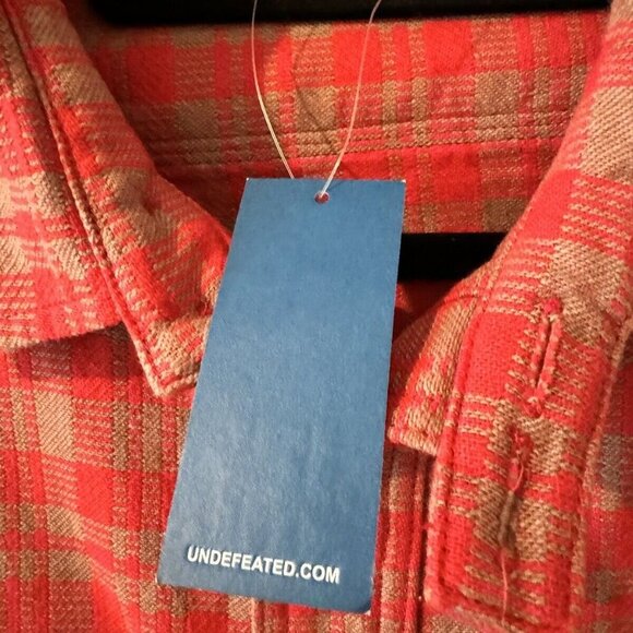 NEW Men's Undefeated Red Flannel Shirt Jacket Size Medium NWT - Picture 5 of 5